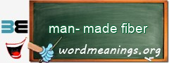 WordMeaning blackboard for man-made fiber
